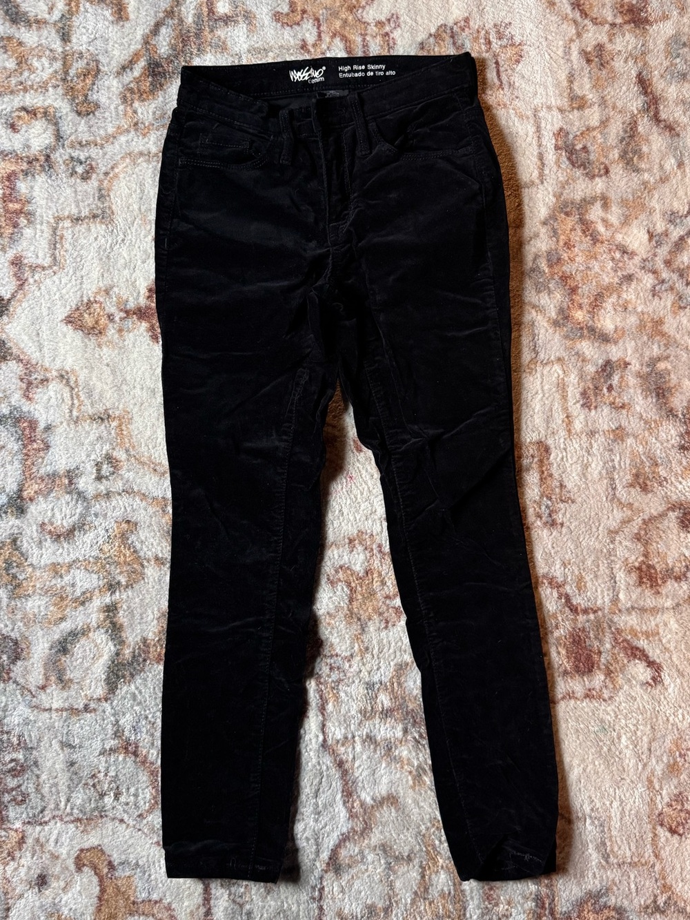 🌟3/$20 Eligible! Mossimo Denim High-Rise Skinny Black Velvet Pants